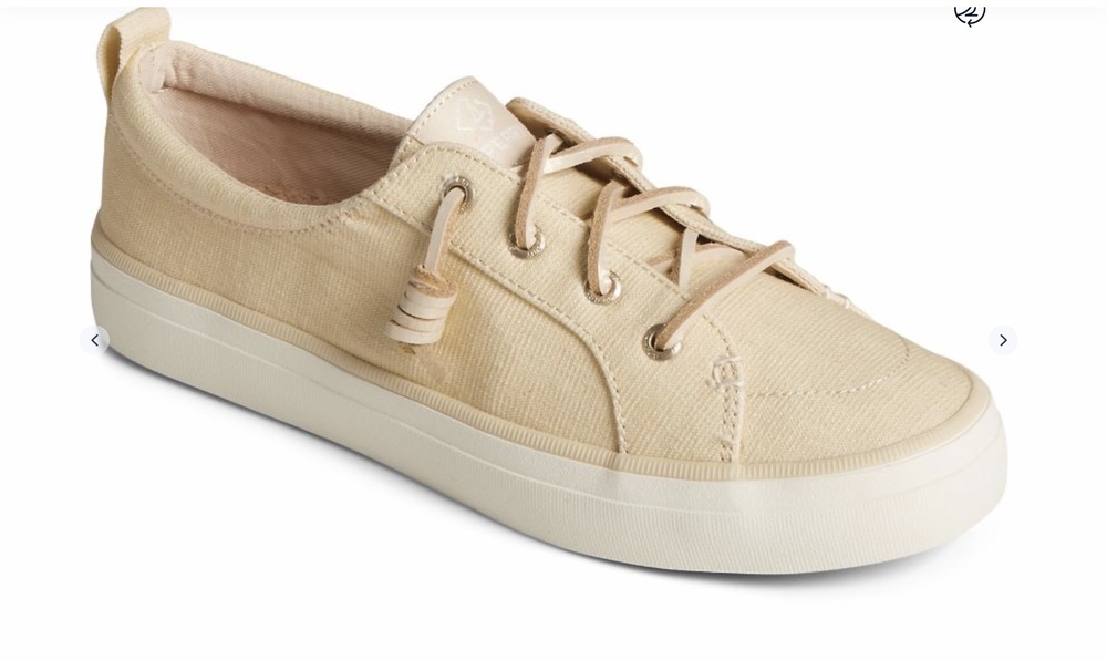NWT SPERRY Sneakers Yellow Shimmery Canvas size 9
